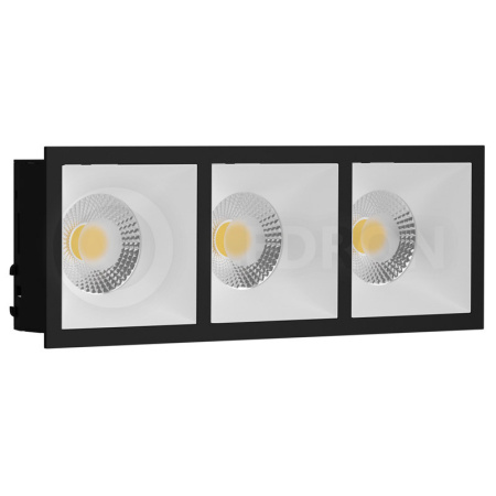 Встраиваемые точечные светильники — Встраиваемый светильник LeDron RISE KIT 3 Black/White купить в  Встраиваемые точечные светильники — Встраиваемый светильник LeDron RISE KIT 3 Black/White купить в