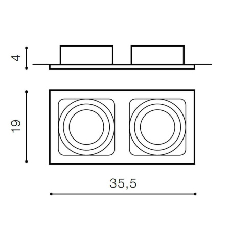 Cветильники потолочные встраиваемые — Встраиваемый светильник Azzardo Sisto 2 AZ2809 купить в 