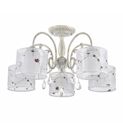 Потолочные люстры — 3575/5 белый с золотом купить в 