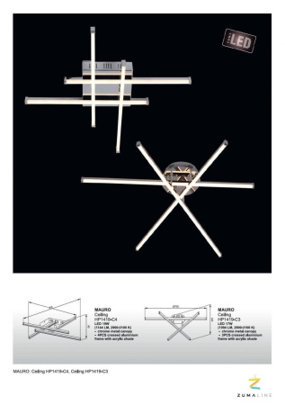 Потолочные люстры — Потолочная светодиодная люстра Zumaline Mauro HP1419-C4 купить в 