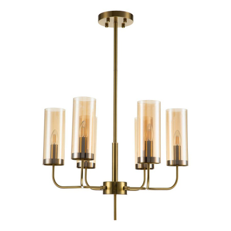 Люстры на штанге — Подвесная люстра Indigo Balletto 13014/6R Brass V000252 купить в  Люстры на штанге — Подвесная люстра Indigo Balletto 13014/6R Brass V000252 купить в