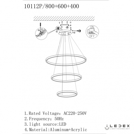 Свет для дома — Подвесная люстра iLedex AXIS 10112P/3-63W-3000K (8/6/4) BRASS купить в  Свет для дома — Подвесная люстра iLedex AXIS 10112P/3-63W-3000K (8/6/4) BRASS купить в