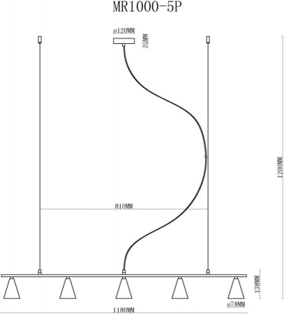Подвесные светильники — Подвесной светильник MyFar MR1000-5P купить в  Подвесные светильники — Подвесной светильник MyFar MR1000-5P купить в