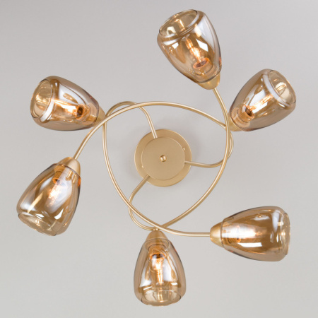 Люстры на штанге — Люстра на штанге Eurosvet 30168/6 матовое золото купить в 