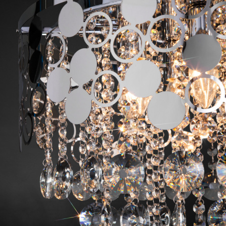 Люстры каскадные — Каскадная люстра Eurosvet 10123/6 хром/прозрачный хрусталь Strotskis Smart (10114/6) купить в 