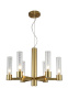 Люстры подвесные — Подвесная люстра Crystal Lux OTONO SP6+1 BRASS/TRANSPARENTE купить в 