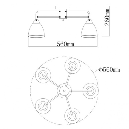 Люстры накладные — Накладная люстра DeMarkt 220013105 купить в 