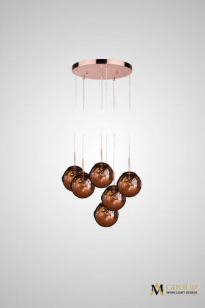 Люстры каскадные — Каскадная люстра AM Group AM352-6CP купить в 