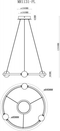 Люстры подвесные — Подвесная люстра MyFar MR1131-PL купить в 