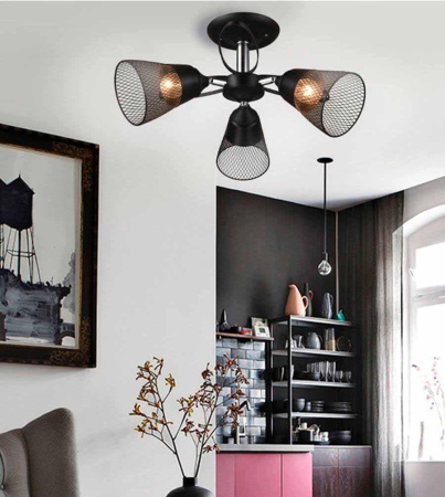 Люстры на штанге — Потолочная люстра Seven Fires Berat WD3525/3C-BK-CR-BK купить в 