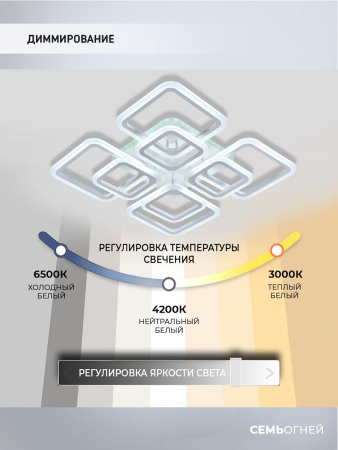Потолочные люстры — Потолочная светодиодная люстра Seven Fires Eila SF5010/9C-WT-RGB купить в  Потолочные люстры — Потолочная светодиодная люстра Seven Fires Eila SF5010/9C-WT-RGB купить в
