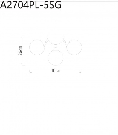 Люстры накладные — Накладная люстра ARTE Lamp A2704PL-5SG купить в  Люстры накладные — Накладная люстра ARTE Lamp A2704PL-5SG купить в