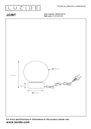 Настольные лампы — Настольная лампа LUCIDE 45563/25/61 купить в 