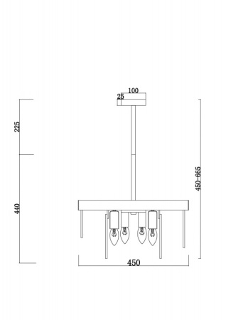 Люстры на штанге — Люстра на штанге Freya FR5104PL-06BS3 купить в 