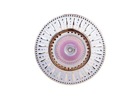 Встраиваемые точечные светильники — Встраиваемый светильник Donolux N1582-White+Gold stripe купить в 