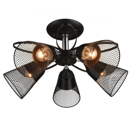 Люстры на штанге — Потолочная люстра Seven Fires Berat WD3525/5C-BK-CR-BK купить в 