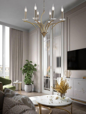 Люстры подвесные — Подвесная люстра Milosh Tendence 0800CL-6GD купить в  Люстры подвесные — Подвесная люстра Milosh Tendence 0800CL-6GD купить в