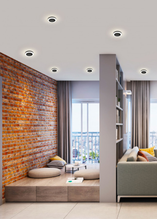 Встраиваемые точечные светильники — Встраиваемый светильник Denkirs DK4020-BK купить в 