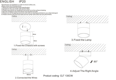 Накладные точечные светильники — Накладной светильник Crystal Lux CLT 130CW BL купить в  Накладные точечные светильники — Накладной светильник Crystal Lux CLT 130CW BL купить в