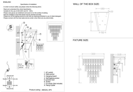 Настенные бра — Бра Crystal Lux ABIGAIL AP3 GOLD/AMBER купить в  Настенные бра — Бра Crystal Lux ABIGAIL AP3 GOLD/AMBER купить в