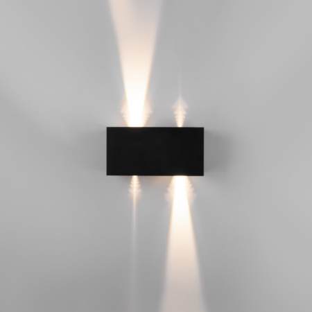 Уличные настенные светильники — Светильник настенный Elektrostandard WINNER DOUBLE LED черный (35137/W) купить в 