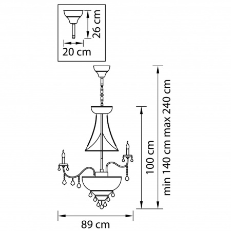Потолочные люстры — Подвесная люстра Osgona Classic 700292 купить в 