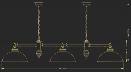 Люстры подвесные — Подвесная люстра Kutek LID-ZWL-3(P)GR купить в 