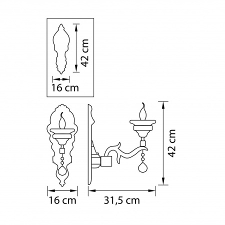 Потолочные светильники — Бра Osgona Melagro 695612 купить в 