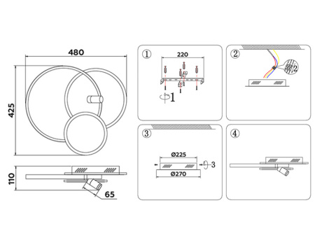Накладные светильники — Накладной светильник Ambrella Light FL5118 купить в 