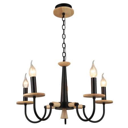 Люстры подвесные — Подвесная люстра IMEX KL.4634-5-P BK купить в 