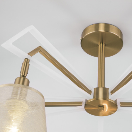 Люстры на штанге — Люстра на штанге Eurosvet 60082/5 золотая бронза купить в 