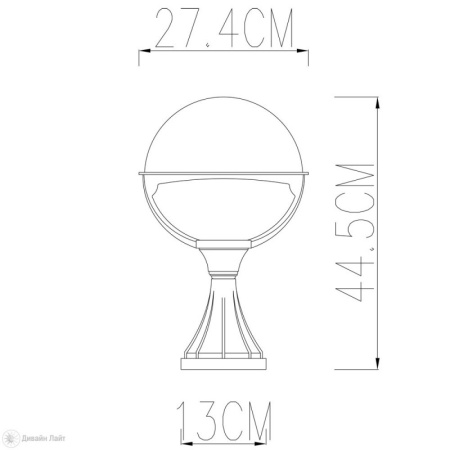 Низкие уличные фонари — Садово-парковый светильник ARTE Lamp A1494FN-1BK купить в 