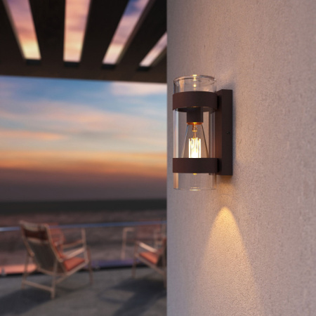 Уличные настенные светильники — Светильник настенный Elektrostandard Falcon темно-коричневый (35167/D) купить в 