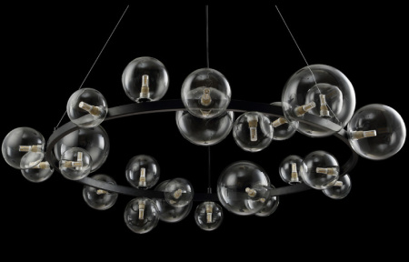 Подвесные светильники — Подвесной светильник Crystal Lux AGATA SP24 BLACK/TRANSPARENTE купить в 