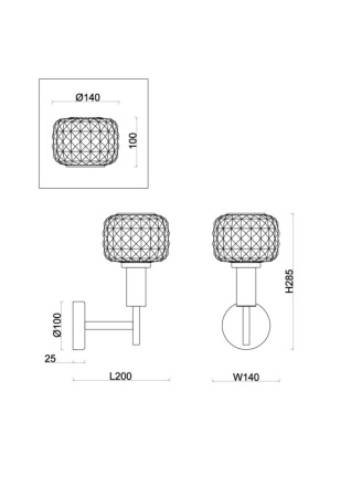 Настенные бра — Бра Freya FR5366WL-01BS купить в 