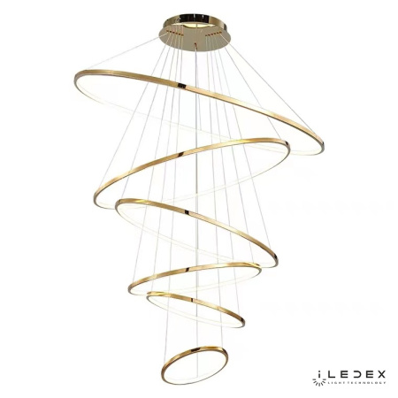 Свет для дома — Подвесная люстра iLedex AXIS 10112P/6-167W-3000K (12/10/8/6/6/4) BRASS купить в 
