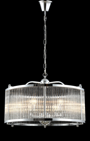 Люстры подвесные — Подвесная люстра Crystal Lux TADEO SP6 D600 CHROME/TRANSPARENTE купить в 