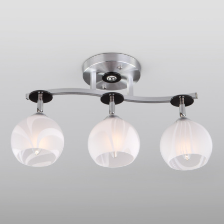 Люстры на штанге — Люстра на штанге Eurosvet 9643/3 алюминий/белый купить в 