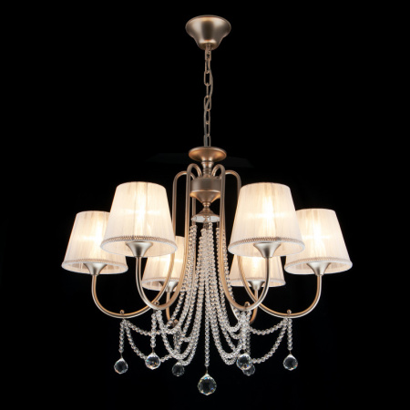 Люстры подвесные — Подвесная люстра Eurosvet 10088/6 перламутровое золото Strotskis купить в 