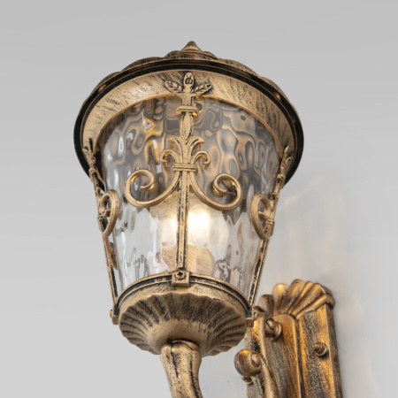 Уличные настенные светильники — Светильник настенный Elektrostandard Diadema U (GLYF-8046U) черное золото купить в 