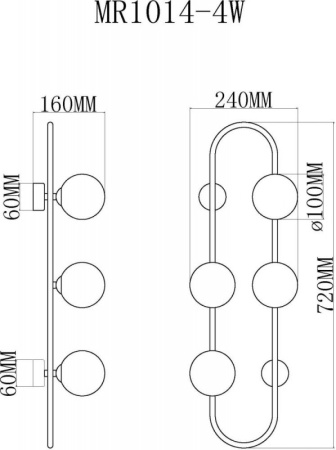 Настенные бра — Бра MyFar MR1014-4W купить в  Настенные бра — Бра MyFar MR1014-4W купить в
