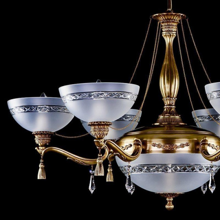 Люстры подвесные — Подвесная люстра Artglass Goldie VI. Light Patina купить в 