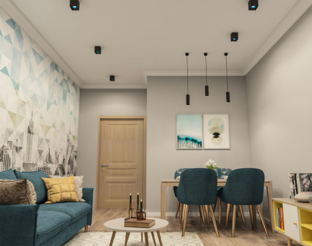 Накладные точечные светильники — Накладной светильник Denkirs DK3080-BK+CY купить в  Накладные точечные светильники — Накладной светильник Denkirs DK3080-BK+CY купить в