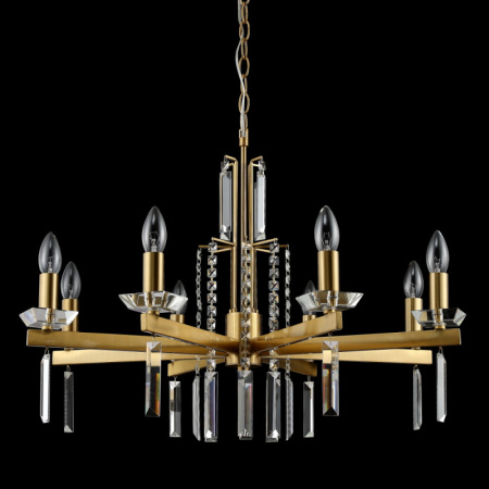Люстры подвесные — Подвесная люстра Crystal Lux MARRON SP8 BRASS купить в 