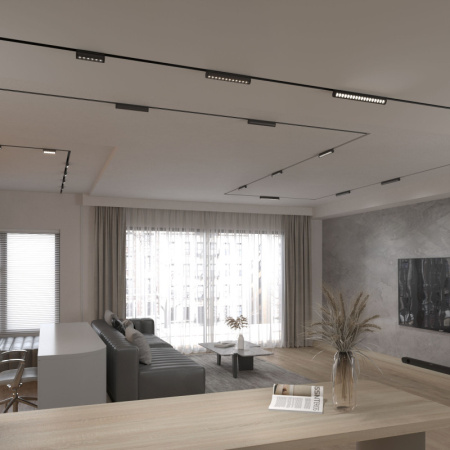 Трековые светильники — Светильник на шине Elektrostandard Slim Magnetic Трековый светильник 18W 4200K Alter (чёрный) 8 купить в 