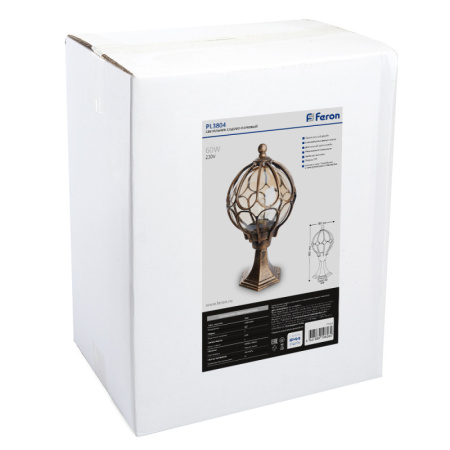 Низкие уличные фонари — Садово-парковый светильник Feron 11364 купить в 