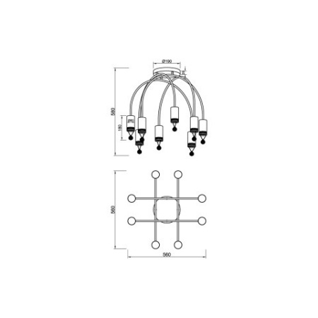 Люстры накладные — Накладная люстра Vele Luce VL4283L08 купить в  Люстры накладные — Накладная люстра Vele Luce VL4283L08 купить в