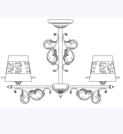 Потолочные люстры — 3053/5 серый купить в 