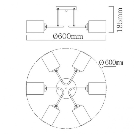 Люстры на штанге — Люстра на штанге DeMarkt 106010506 купить в 