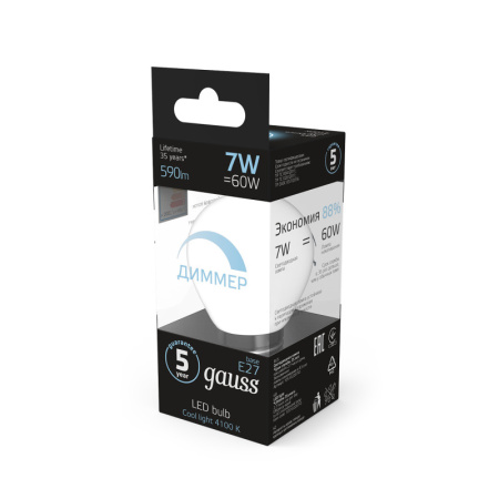 Светодиодные лампы — Светодиодная лампа Gauss 105102207-D купить в 